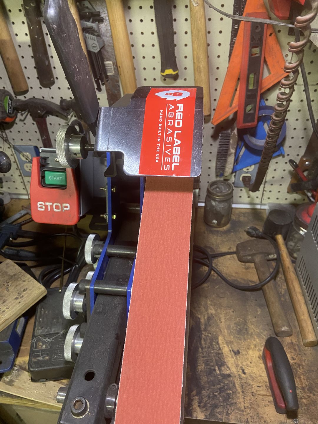 Customer photo review of 2 X 72 Inch Knife Makers Sanding Belts Assortment