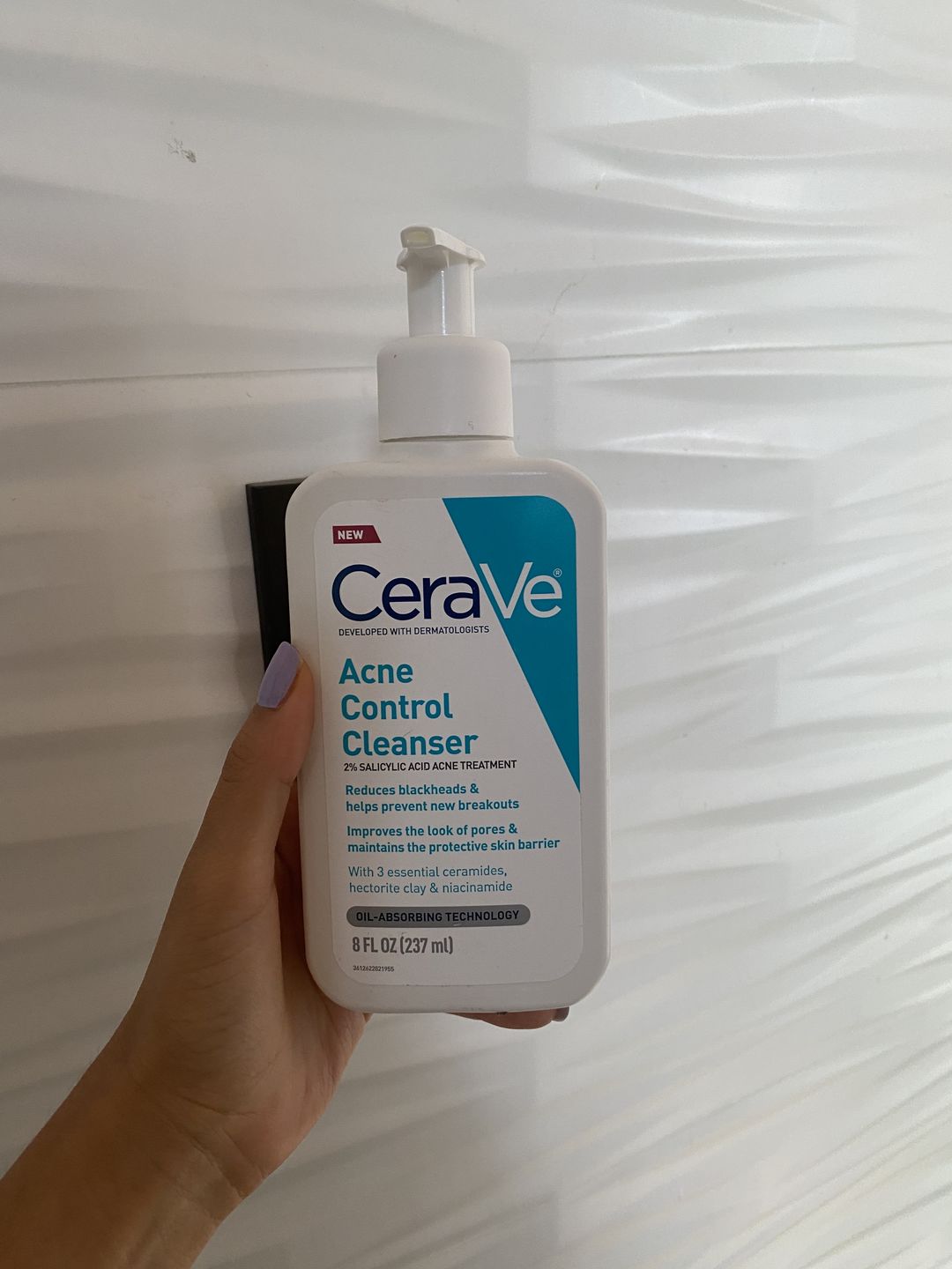 Customer photo review of Acne Control Cleanser with Salicylic Acid
