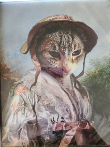 Customer photo review of The Cherry Picker - Custom Vintage Pet Portrait