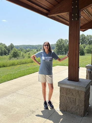 Customer photo review of I'm Retired, This Is As Dressed Up As I Get V-neck