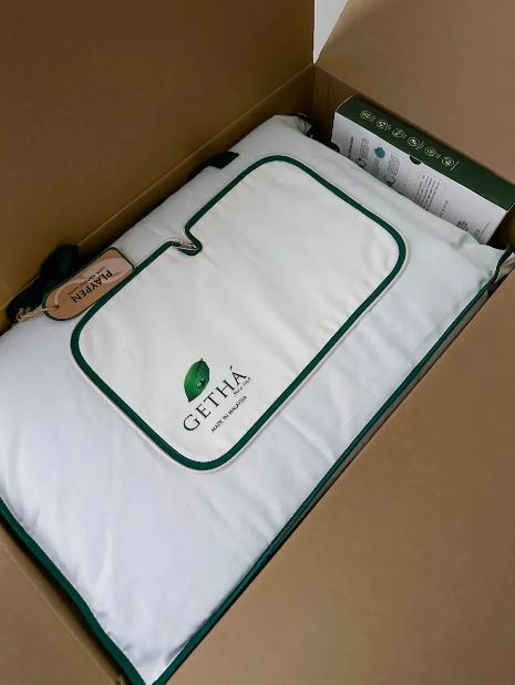 Customer photo review of Getha Playpen Foldable Floor Mat Case - Tencel Nano Silver Fabric