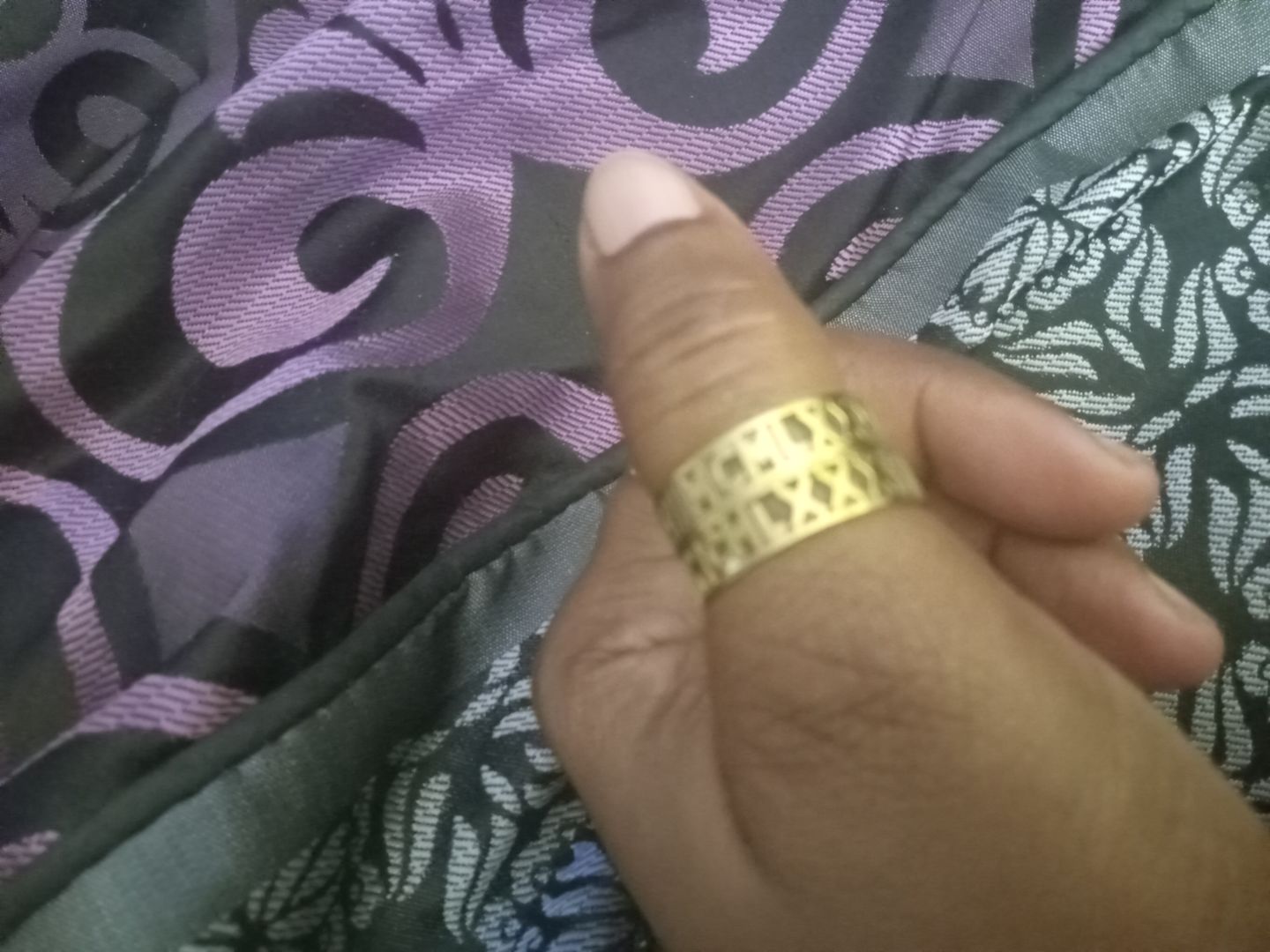 Customer photo review of Personalized Roman Numbers Ring