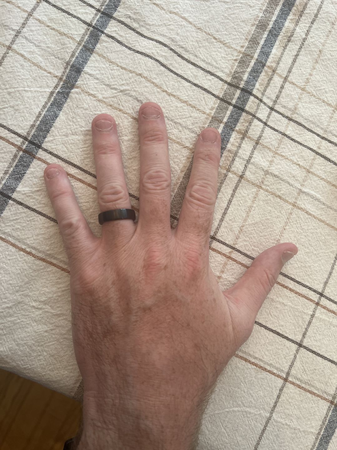 Customer photo review of 6mm Matte Flat Band