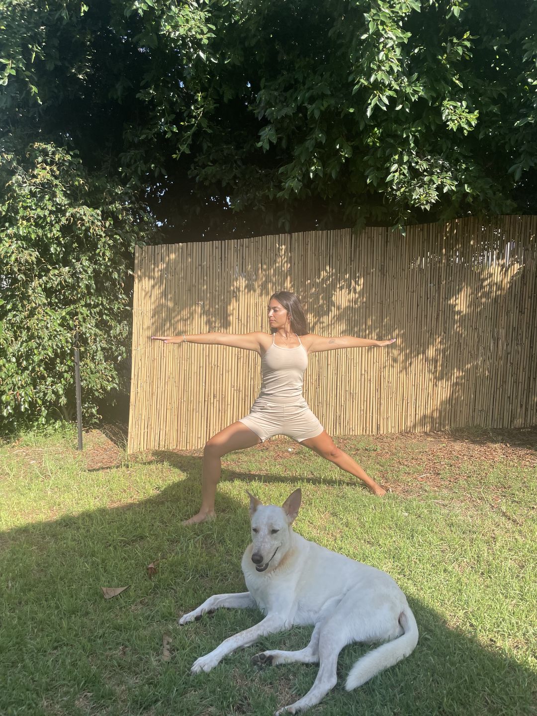 Customer photo review of Organic Cotton Short Yoga Jumpsuit