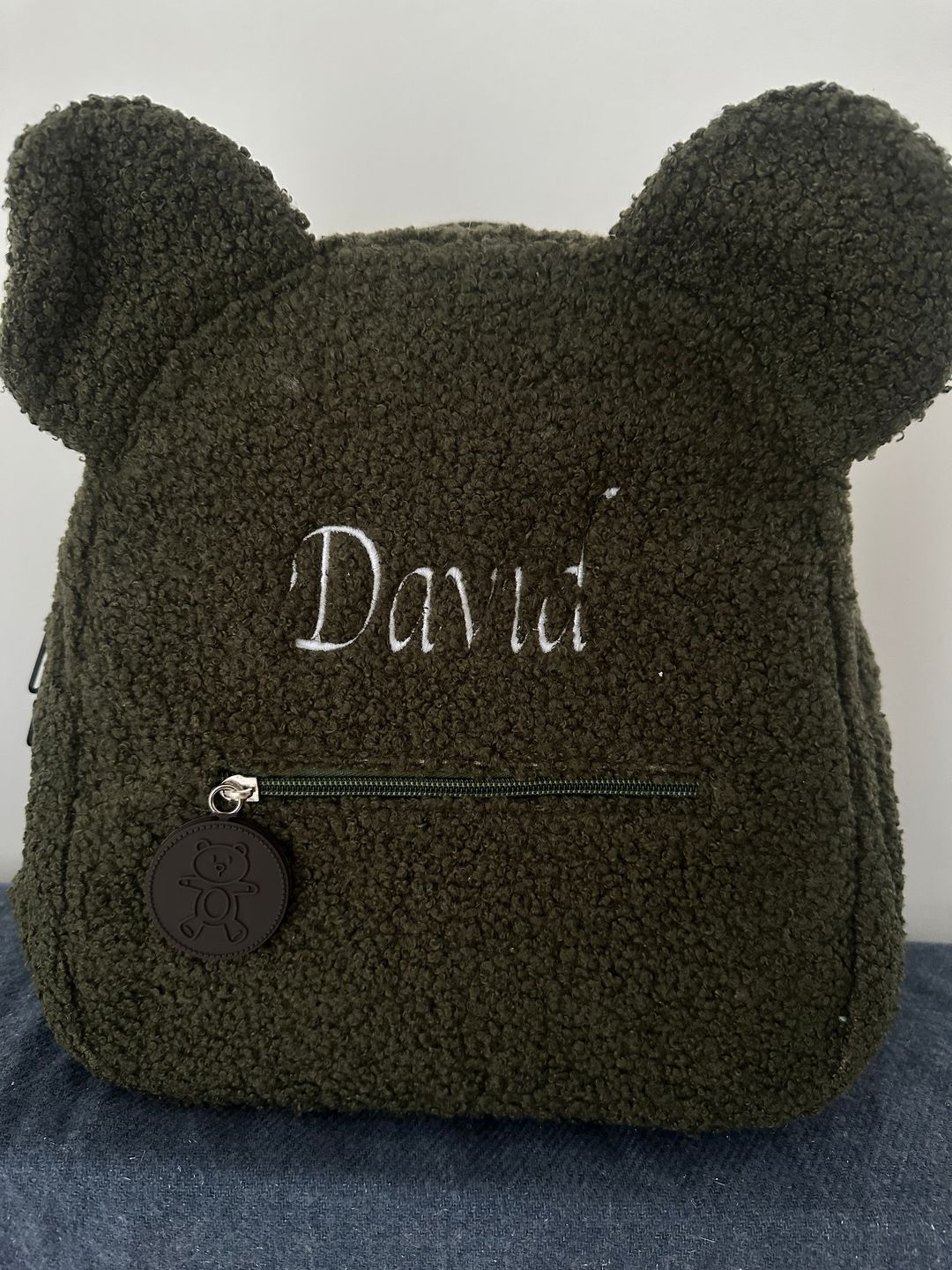 Customer photo review of TeddyPop תיק גב רך ואיכותי עם רקמת שם בהתאמה אישית בעיצוב דובון