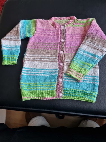 Customer photo review of Child Mystery Knitting Box