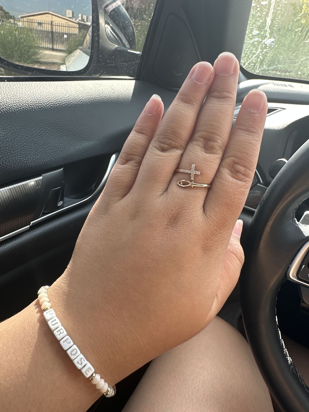 Customer photo review of God Ichthys And Cross Ring