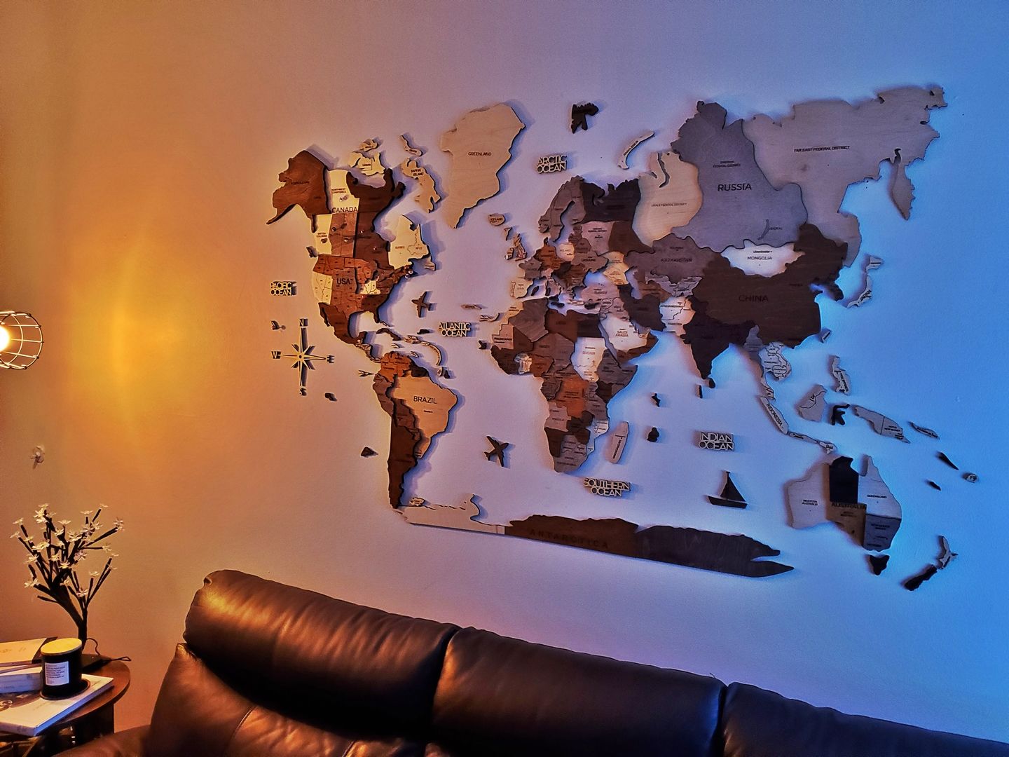 Customer photo review of Modern Living Room Wall Decor