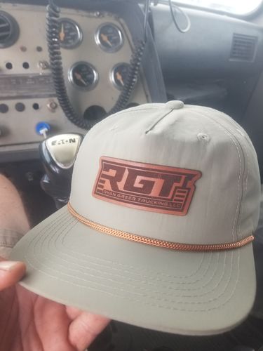 Customer photo review of Custom Leather Patch Rope Hat