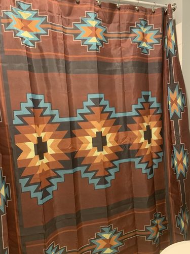 Customer photo review of Fringe Shower Curtain - Telluride