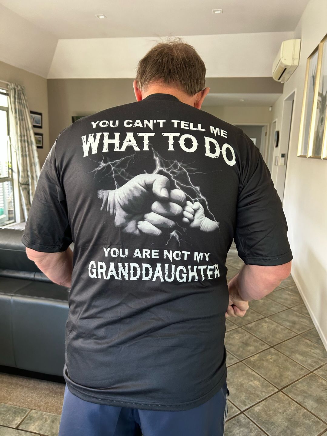 Customer photo review of My Granddaughter Premium Fit Mens Tee