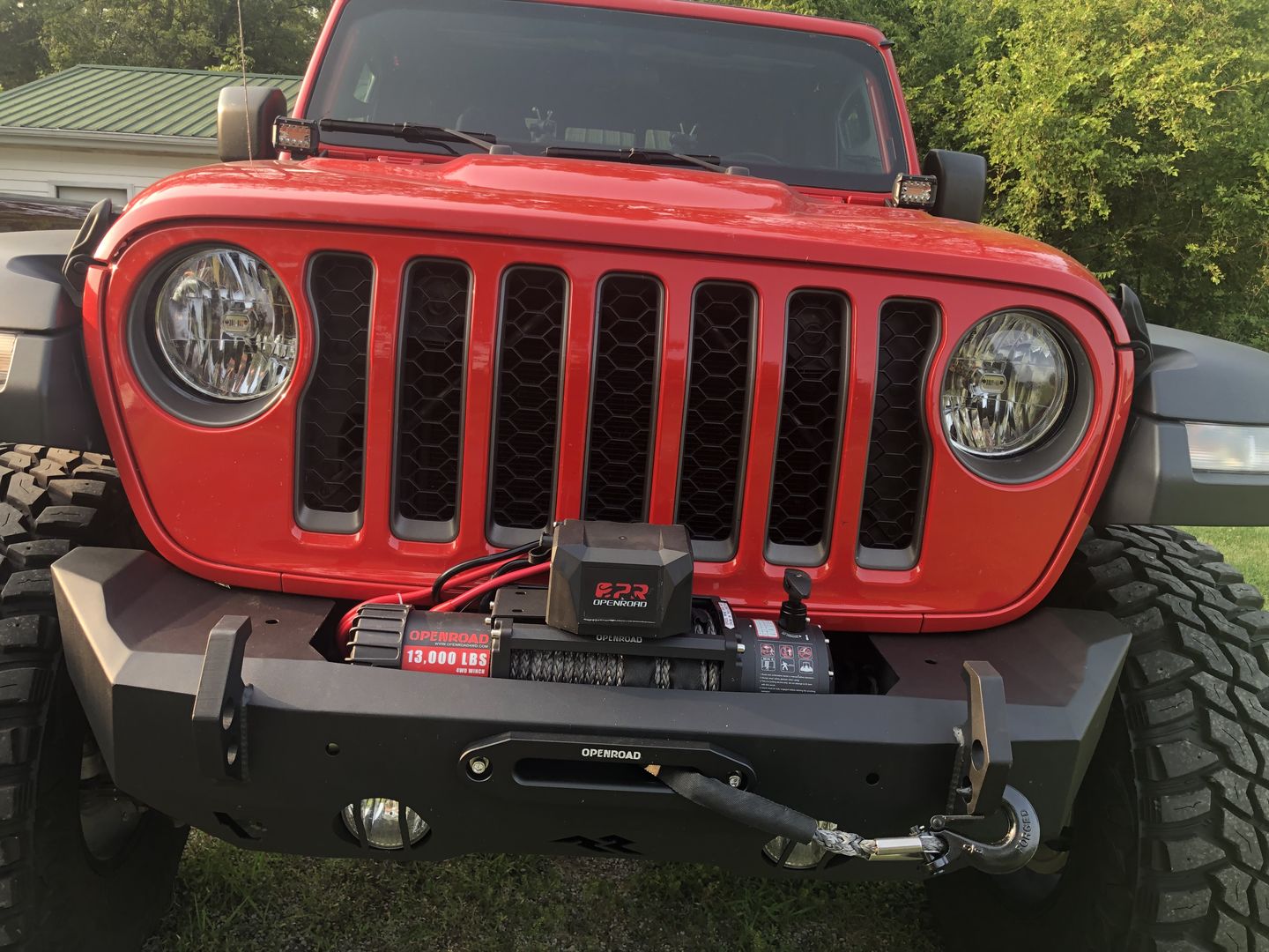 Customer photo review of OPENROAD 13,000 lbs Winch with Synthetic Rope - Panther Series 2s