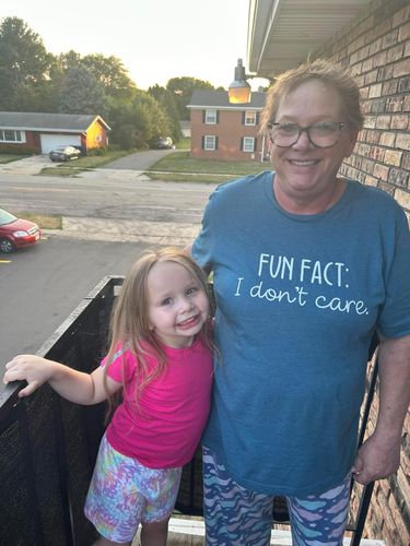 Customer photo review of I Don't Care T-Shirt