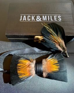 Customer photo review of The Axel- Feather Bow Tie