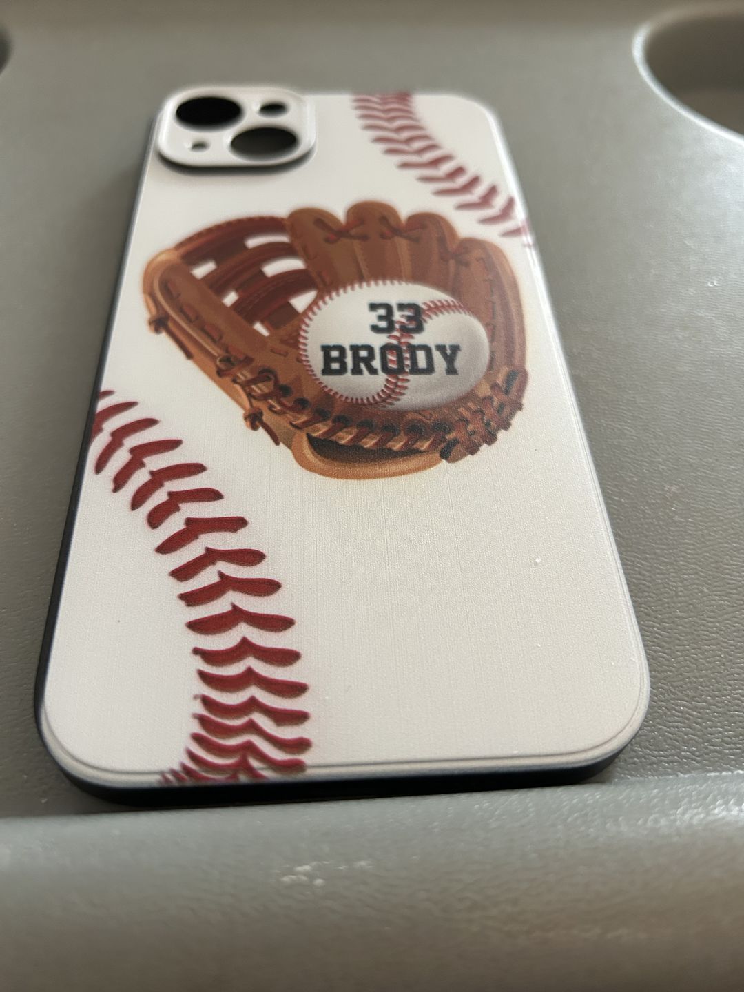 Customer photo review of Personalized Baseball Phone Case & Phone Grip