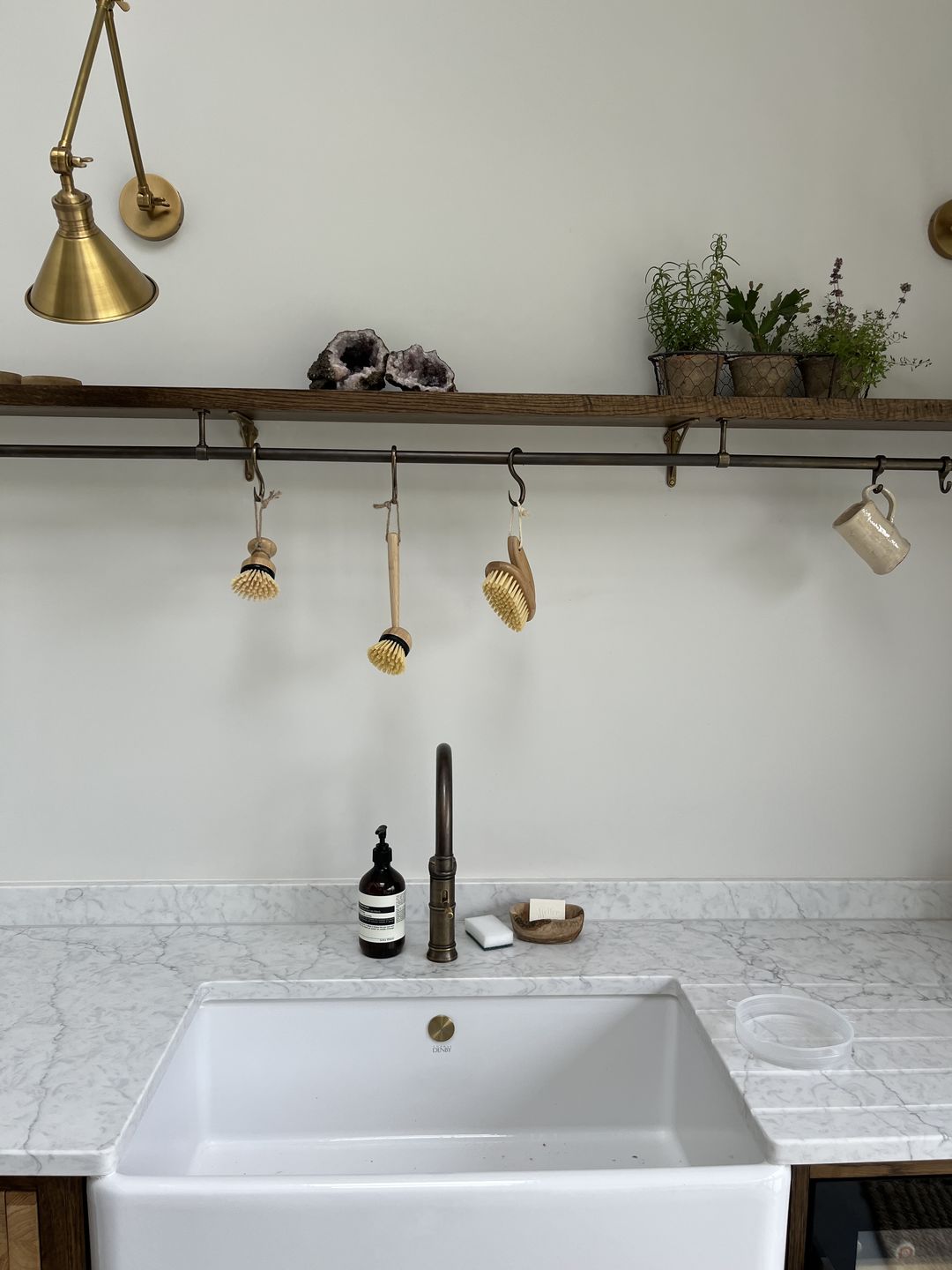 Customer photo review of Ironbridge Aged Brass Shelf Brackets