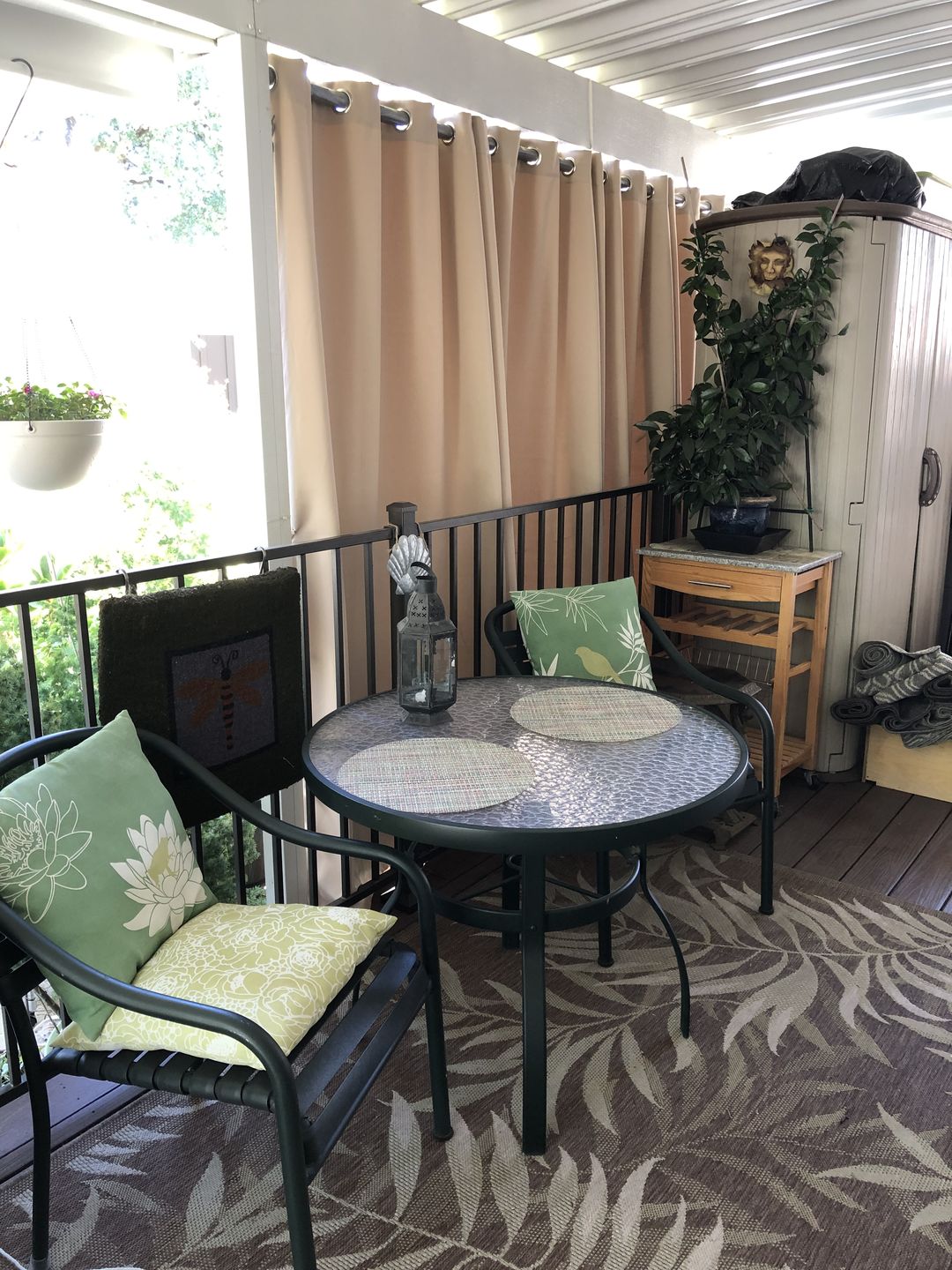 Customer photo review of Waterproof Grommet Top Patio Curtain 1 Panel