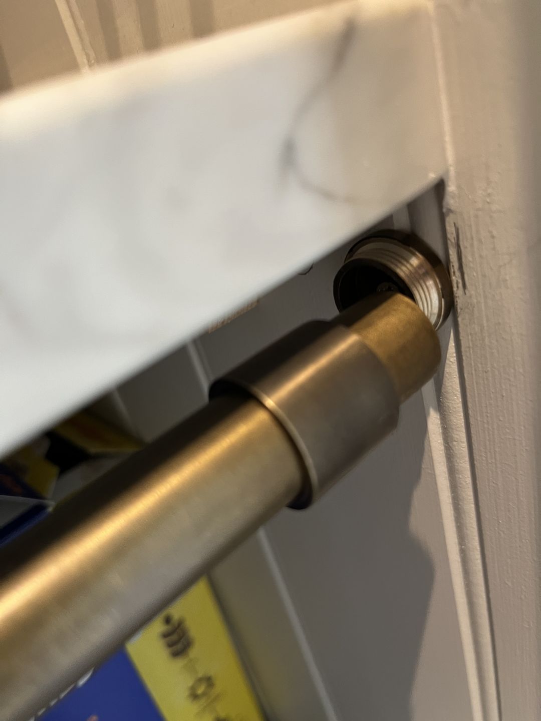 Customer photo review of Aged Brass Hanging Rails