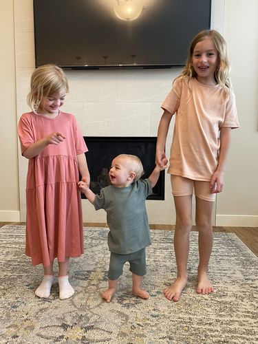Customer photo review of Shorts and Tee Set in Moss