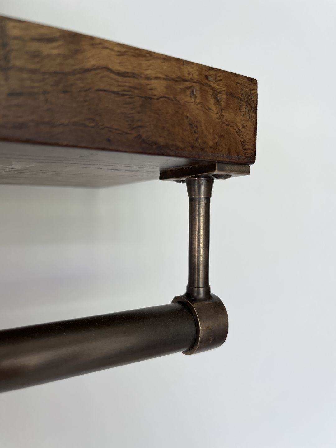 Customer photo review of Aged Brass Hook Rail