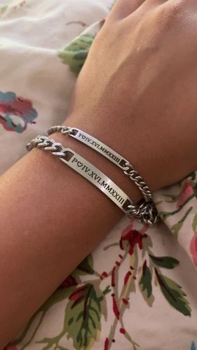 Customer photo review of Engraved Bracelet Set - W/ Eternal Rose Box