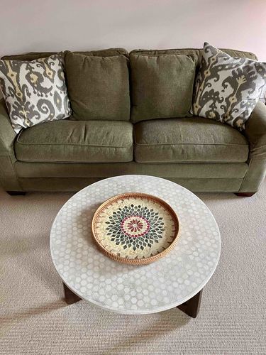 Customer photo review of Floral Rattan Display Trays - Set