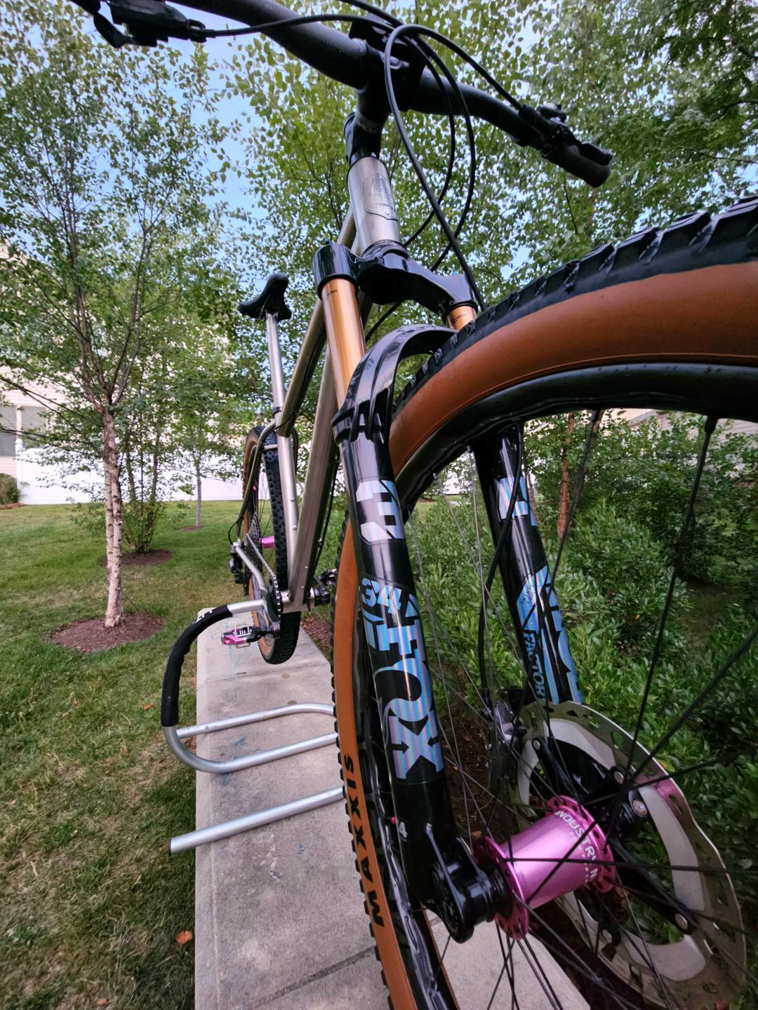 Customer photo review of Metallic Fox 34 Factory Fork Decal