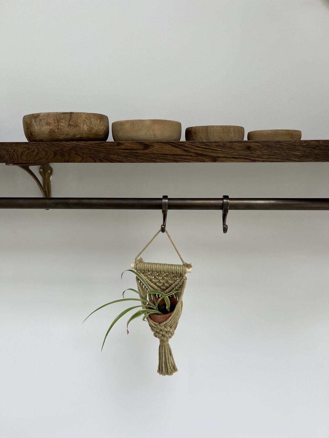 Customer photo review of Aged Brass Hanging Rails