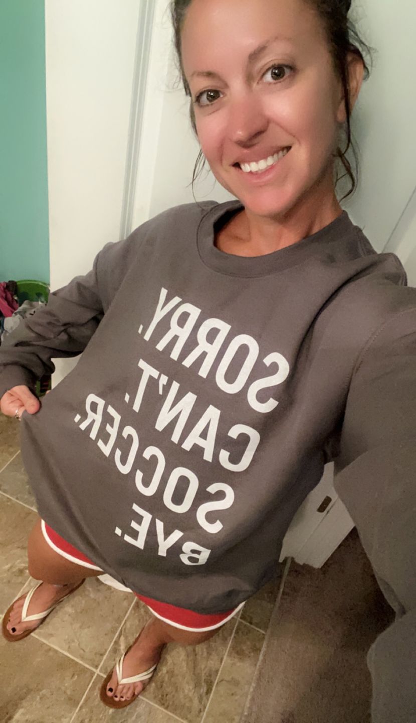 Customer photo review of Sorry Can't Soccer Bye