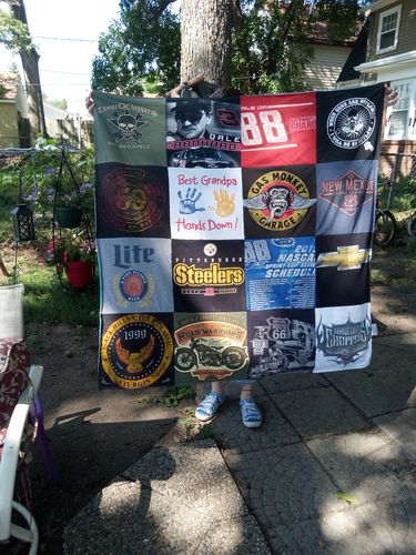 T-shirt quilt featuring pittsburgh steelers by Sandy from SD
