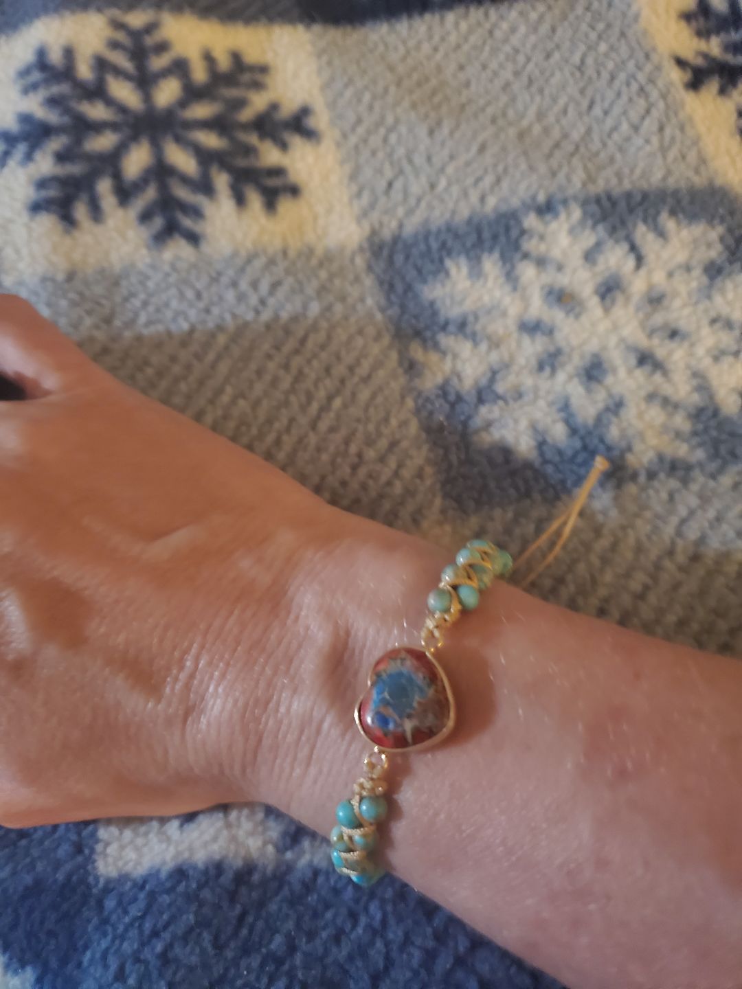 Customer photo review of Passionate Heart Jasper Bracelet