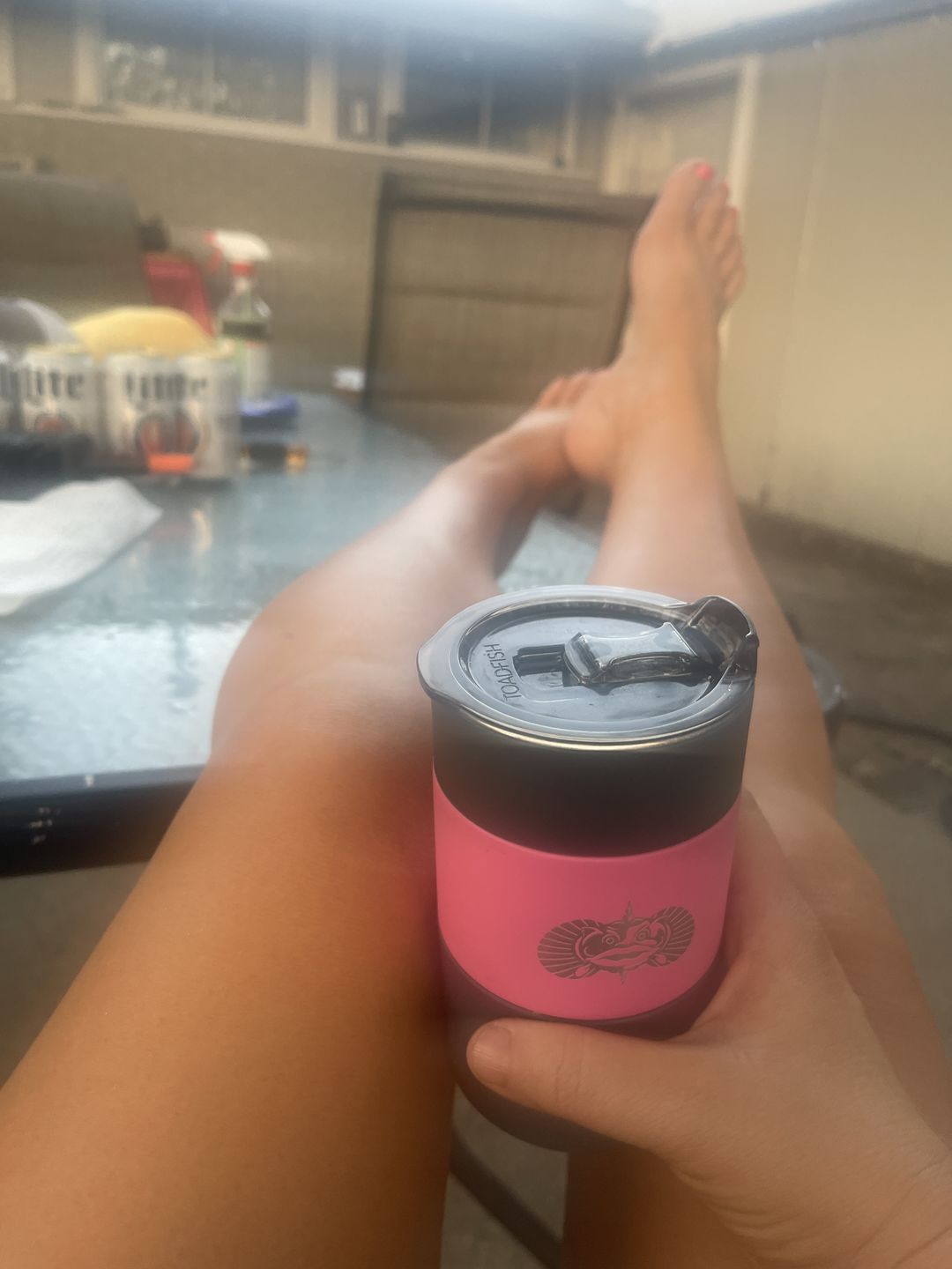 Customer photo review of Non-Tipping Can Cooler