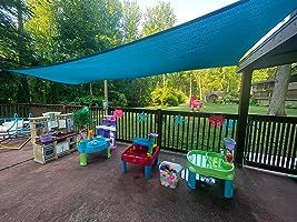 Customer photo review of Opaque Privacy Protection Outdoor Waterproof Sun Shade Sail Canopy Triangle UV Block for Patio