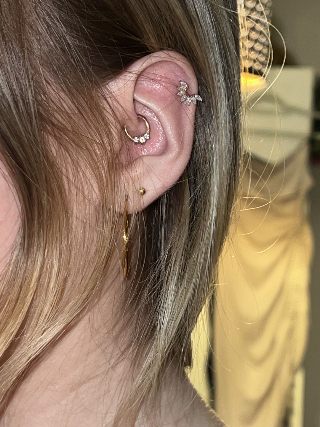 Customer photo review of Bianca Clicker Piercing | Chirurgenstahl