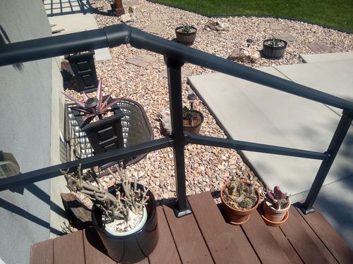 Customer photo review of Stairs Handrail Wall Extension