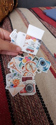 Customer photo review of Travel Journal Decorative Paper Stickers