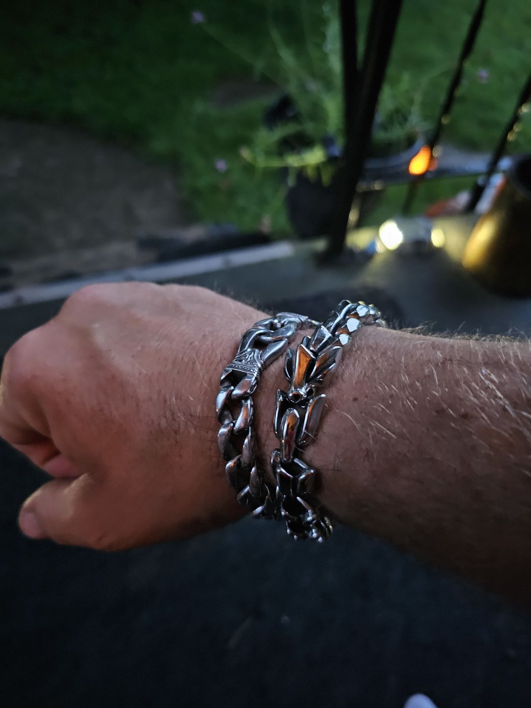 Customer photo review of The Midgard Serpent - Stainless Steel Bracelet