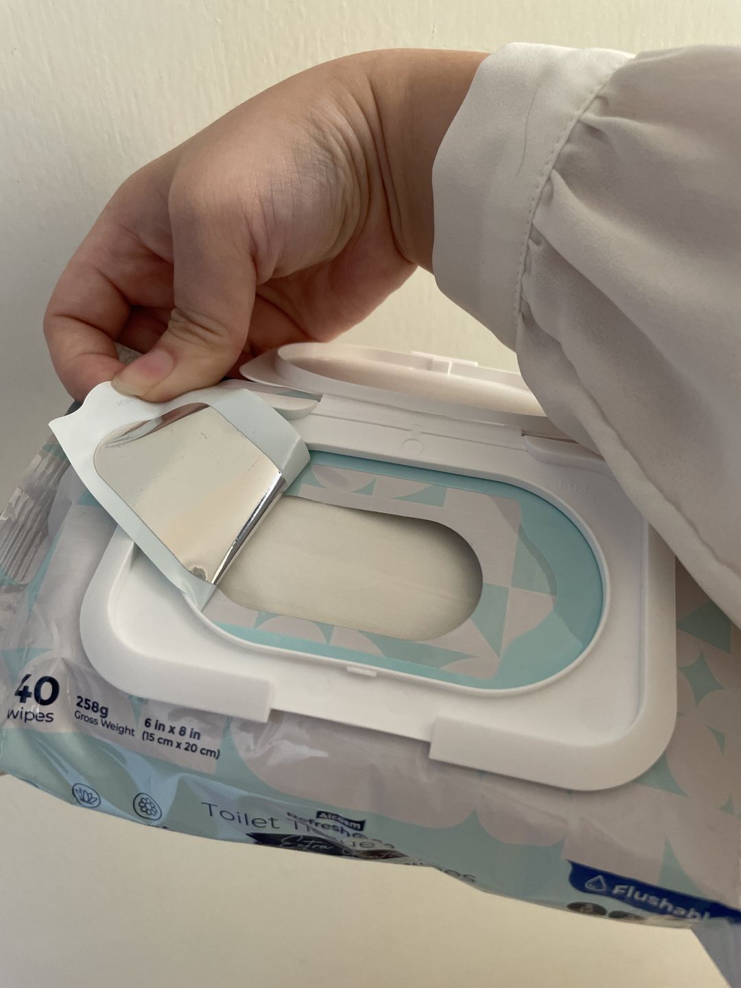 Customer photo review of Alcosm™ Flushable Toilet Wipes - 40 Wipes ( 40s' x 3 Packs )