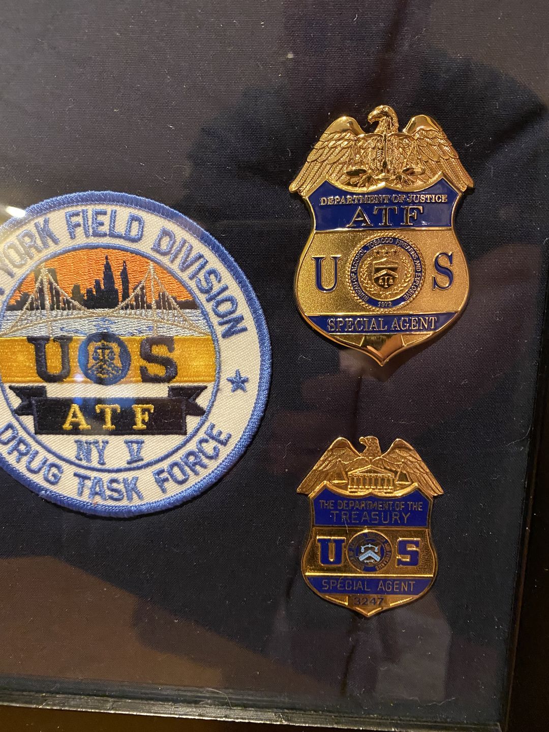Customer photo review of US ATF Special Agent Badge Solid Copper Replica Movie Props