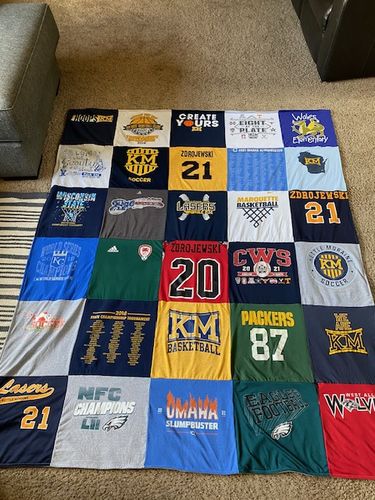 Customer photo review of Classic T-Shirt Blanket