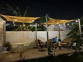 Customer photo review of Outdoor Waterproof Sun Shade Sail Opaque Privacy Protection Canopy for Patio and Garden, Backyard Lawn