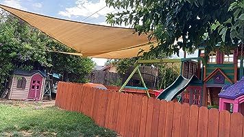 Customer photo review of Opaque Privacy Protection Outdoor Waterproof Sun Shade Sail Canopy Triangle UV Block for Patio