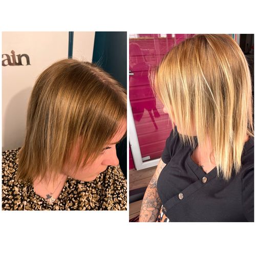 Customer photo review of OFFRE SOLDES D'ÉTÉ - Notre soin éclaircissant pour des cheveux rayonnants en moins de 5 minutes