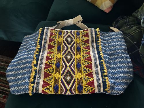 Customer photo review of Magical Madrid Tote-Best Colorful Beach Travel Bag Tote