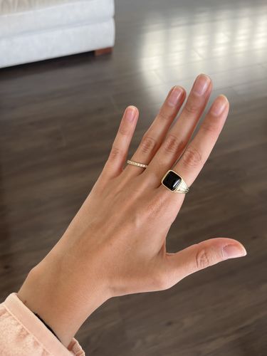 Customer photo review of ANILLO GAYA BLACK BAÑO DE ORO