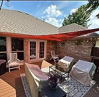 Customer photo review of Opaque Privacy Protection Outdoor Waterproof Sun Shade Sail Canopy Triangle UV Block for Patio