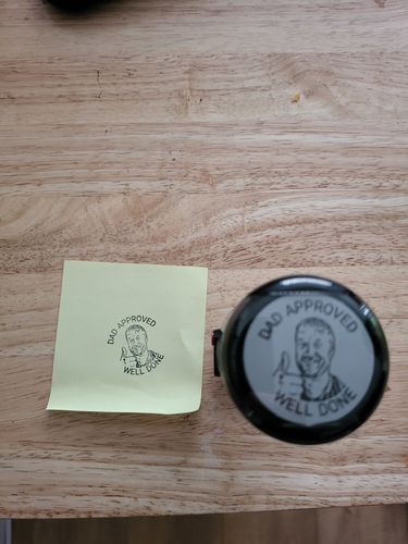 Customer photo review of Self-Inking Face Stamp