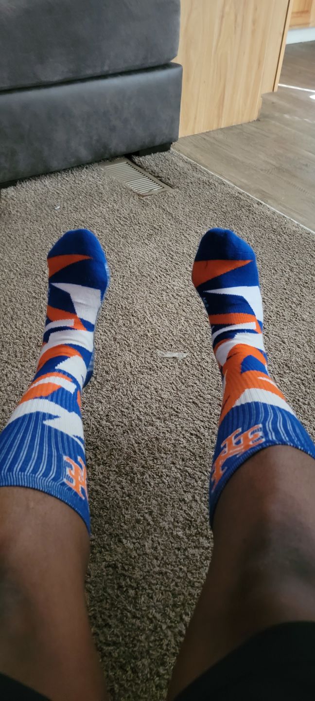 Customer photo review of New York Mets - Breakout Premium Crew Socks