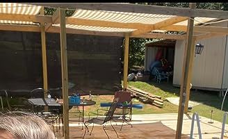 Customer photo review of Opaque Privacy Protection Outdoor Waterproof Sun Shade Sail Canopy Triangle UV Block for Patio