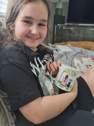 Customer photo review of Girl & Dogs - Life is better with a dog Personalised Mug